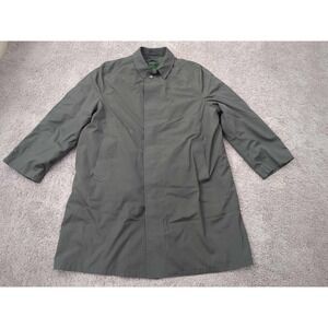Vintage Sears Perma-Prest Trench Coat Mens XXL Single Breasted Wrinkle Resistant